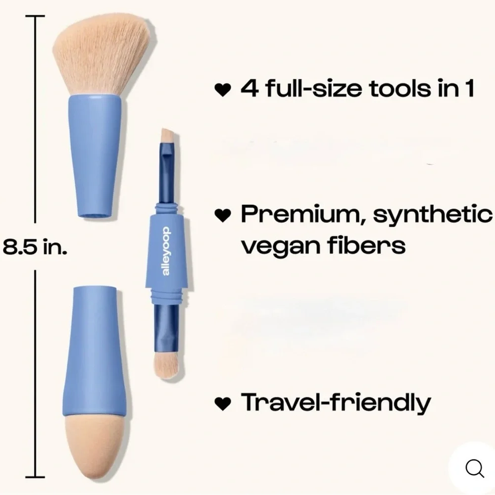 Alleyoop Multi-Tasker 4-in-1 Makeup Brush Set